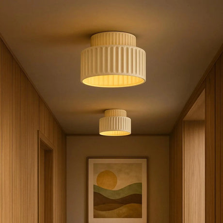 Drum Ceiling Light Fabric Shade Detail