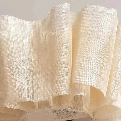 Close view of the folds on the pleated fabric shade