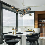 LustraNova Glass Bubble Pendant Light Full Fixture View - OpalDwell