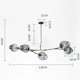 LustraNova Glass Bubble Pendant Light With Branching Arms Ambient Lighting - OpalDwell