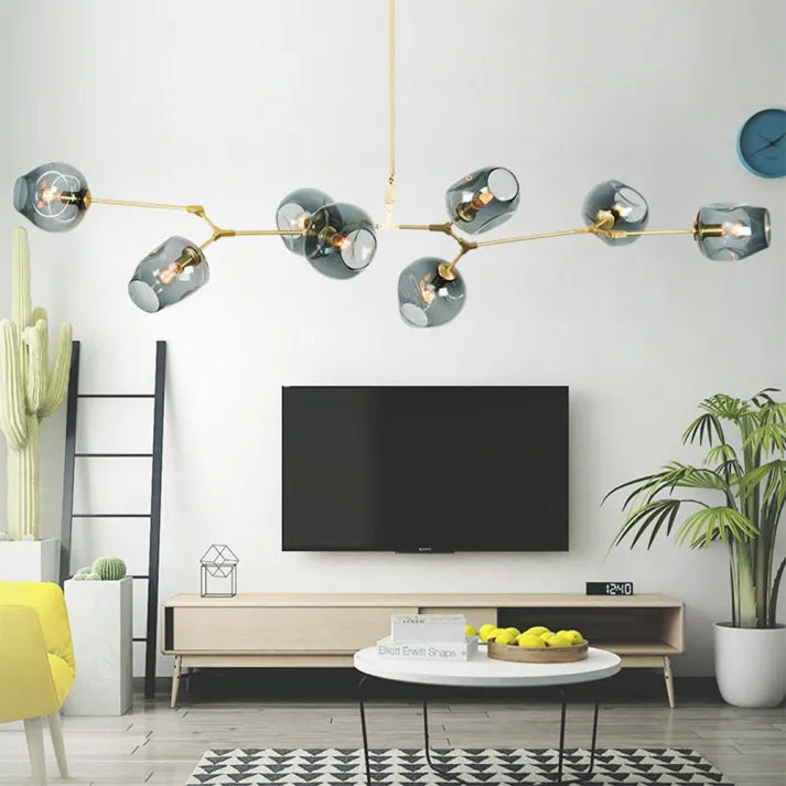 Glass Bubble Pendant Light E27 Fitting Detail View - OpalDwell