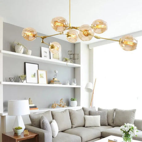 Glass Bubble Pendant Light Foyer Ceiling Accent View - OpalDwell