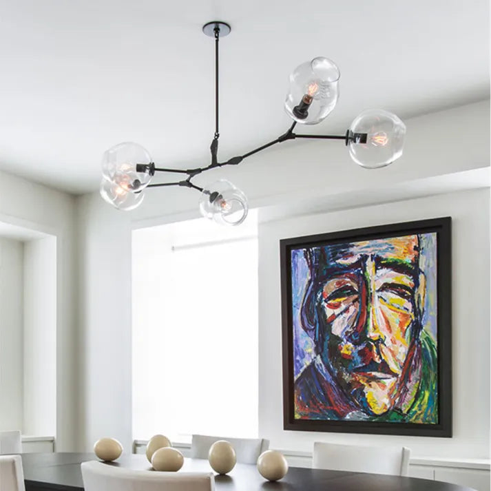 Glass Bubble Pendant Light Airy Luminous Silhouette - OpalDwell