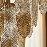 The ribbed texture of two shades, one gold and one frosted, seen very close