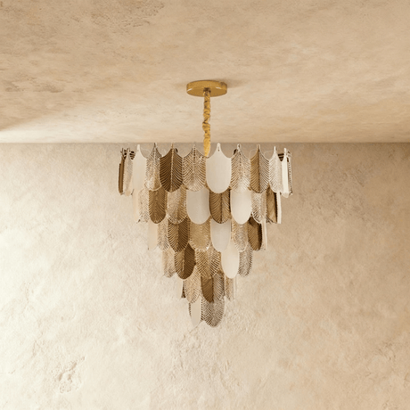 The round version switched off, showing the gold and white shades side by side