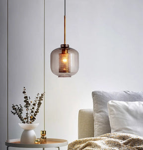 LumenVera Elegant Glass Pendant Light – Hero View - OroDwell