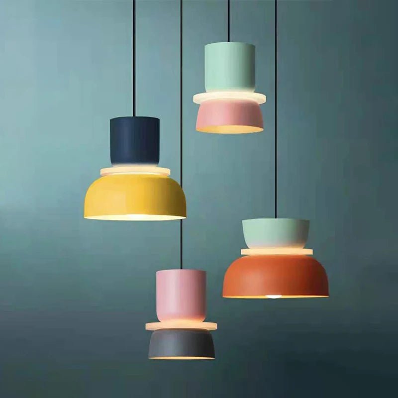 Pendant light installed above dining table modern decor