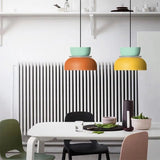 Metal pendant lamp finish close-up detail
