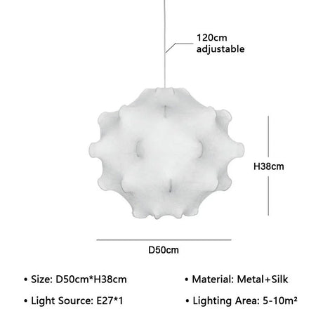 Dimension card for the 50 cm cloud shade