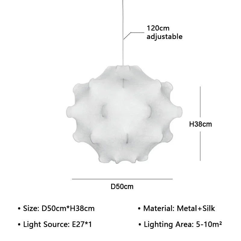 Dimension card for the 50 cm cloud shade