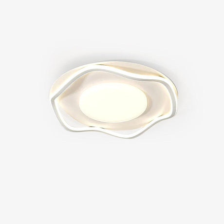 Cloud shaped lamp seen flat on, unlit, showing the irregular acrylic outline