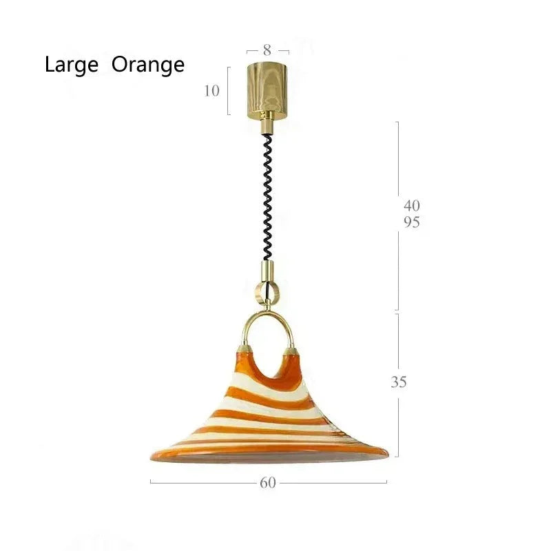 The large orange version drawn with its 60 cm width marked