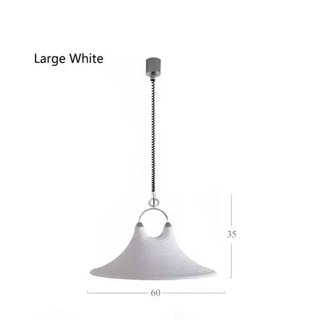 The large white version drawn with its 60 cm width marked