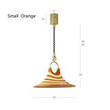 The small orange version drawn with its 45 cm width marked