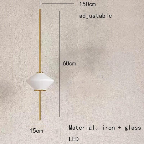 Single light brass version drawn with the 15 cm width and 60 cm height