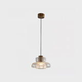 The clear crackle glass shade seen alone on a plain pale background