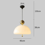 The gold version drawn with the 40 cm width and the 150 cm drop marked