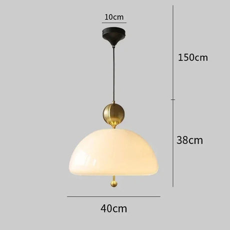 The gold version drawn with the 40 cm width and the 150 cm drop marked