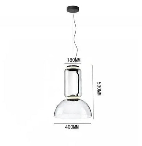 The 40 by 53 cm version drawn with its bell base and height marked
