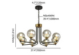 Metal Glass Chandelier Cozy Inviting Atmosphere