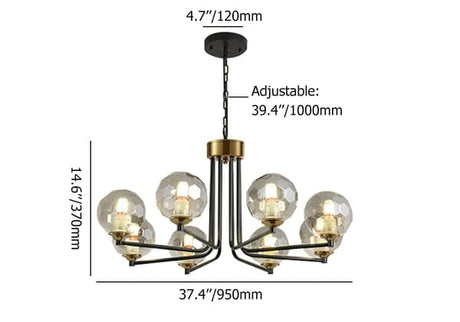 Metal Glass Chandelier Cozy Inviting Atmosphere