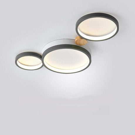 NovaLumen White and Gray Metal Ceiling Light