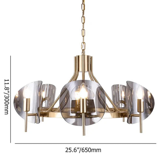 smoky grey glass flake pendant light fixture