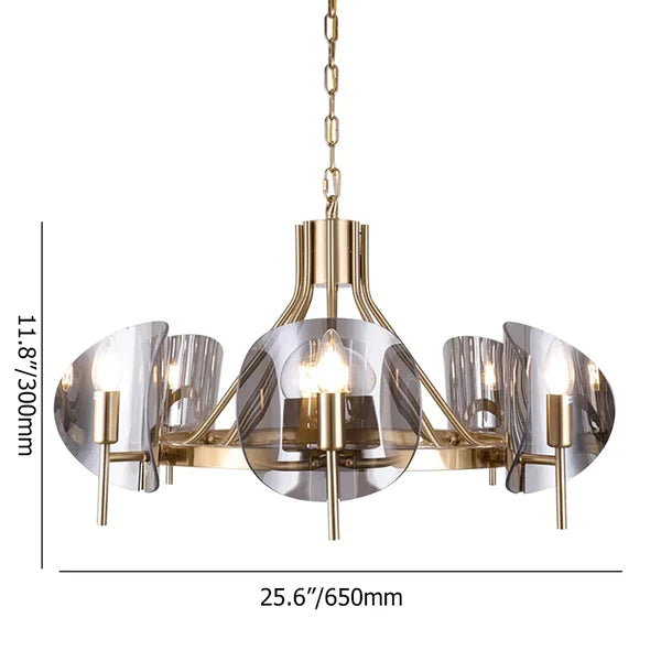 smoky grey glass flake pendant light fixture