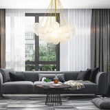 Glass hanging lamp size comparison view