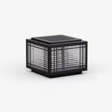 The cap seen level, the grid over the glass and the galvanized body