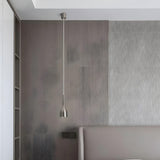 Metal pendant lamp streamlined form close-up