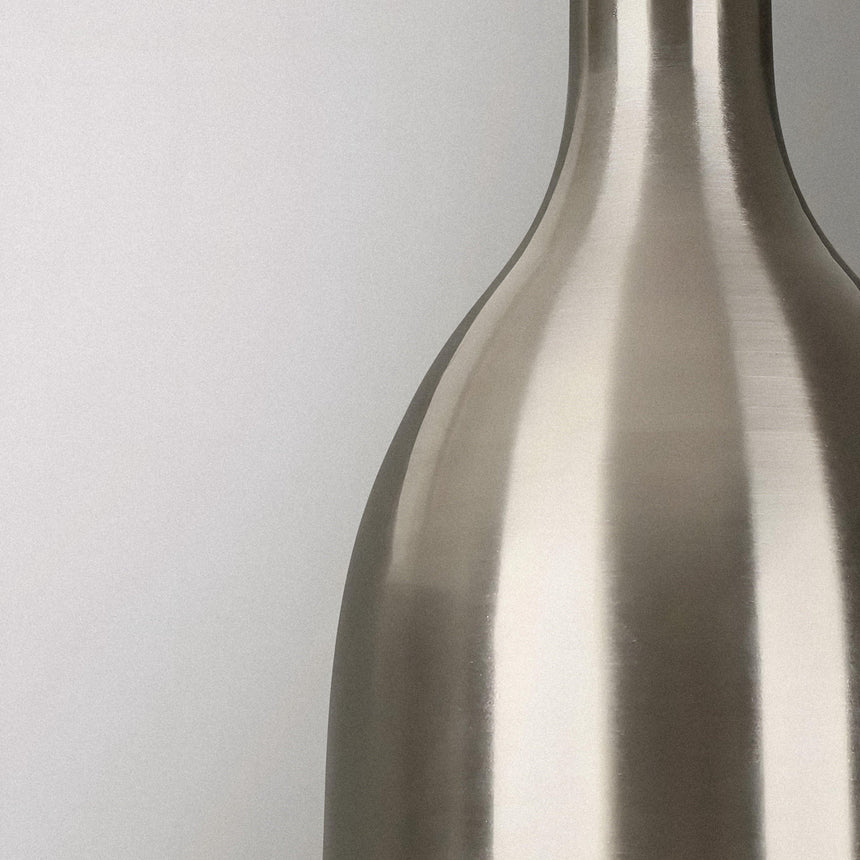 Metal pendant lamp minimalist finish close-up
