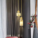Marble Pendant Lamp Installed Above Dining Table