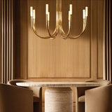 metal chandelier led round design for dining room