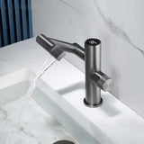 Smart bathroom faucet with digital temperature readout