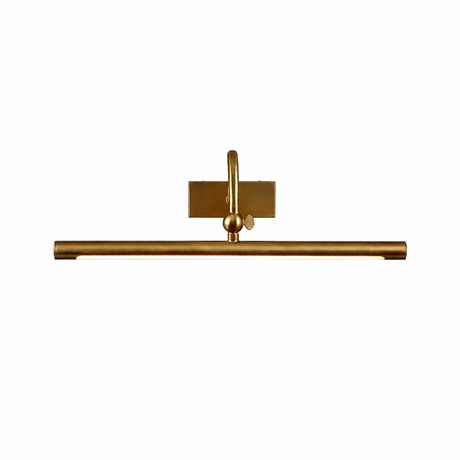 The brass bar seen level, the stem rising to a ball joint under the plate