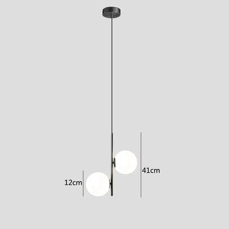 Three head black version drawn with the 12 cm globe and 41 cm height