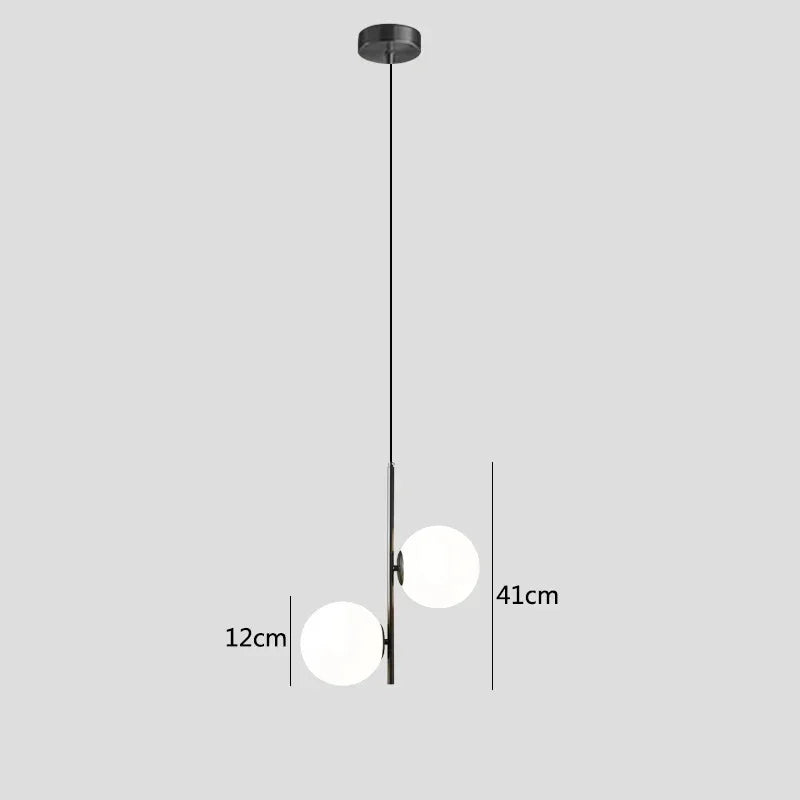 Three head black version drawn with the 12 cm globe and 41 cm height