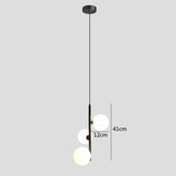 Two head black version drawn with the 12 cm globe and 41 cm height marked