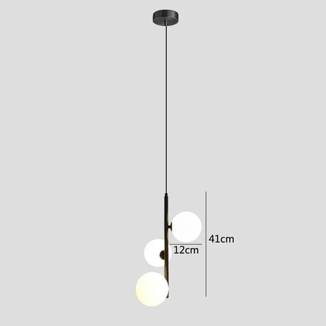 Two head black version drawn with the 12 cm globe and 41 cm height marked