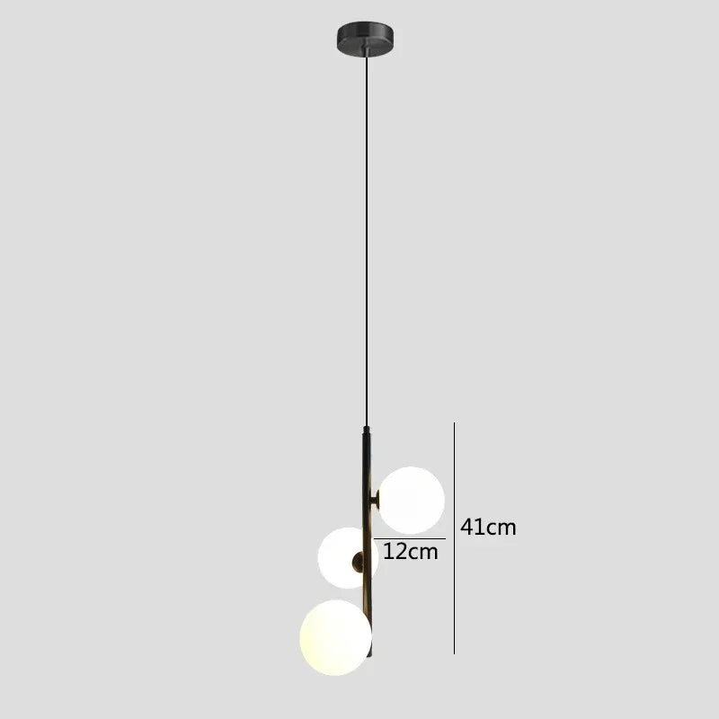 Two head black version drawn with the 12 cm globe and 41 cm height marked