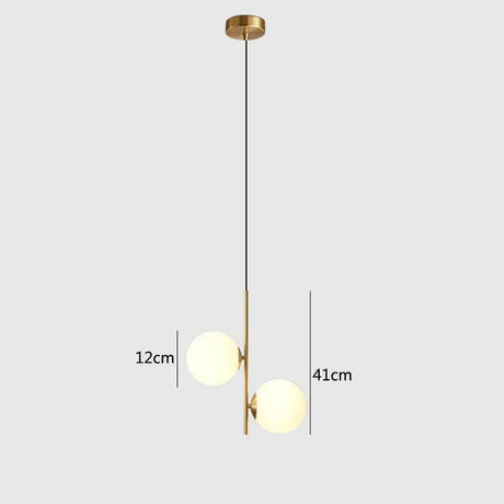 Two head brass version drawn with the 12 cm globe and 41 cm height