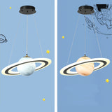 Planet pendant lamp dimmable warm white close-up