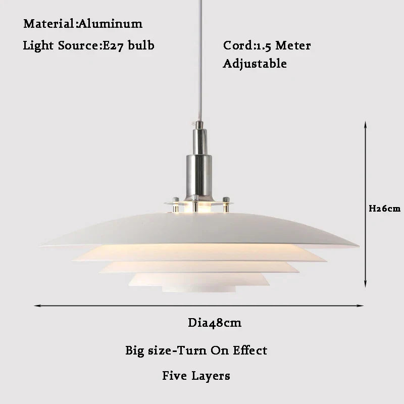 Pendant Lamp Installed Above Dining Table Setting