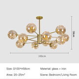 Glass Globe Chandelier for Festive Celebration Decor