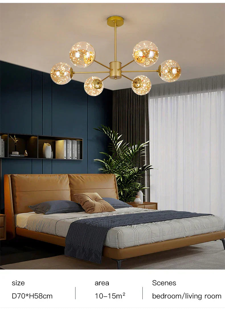 CelestiOrb Chandelier for Modern Home Decor Enthusiasts