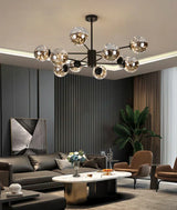 Glass Globe Chandelier for Entryway Statement Piece