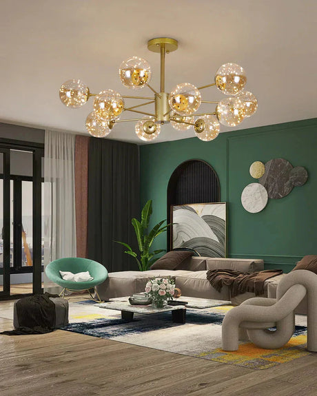 Modern globe fixture close-up