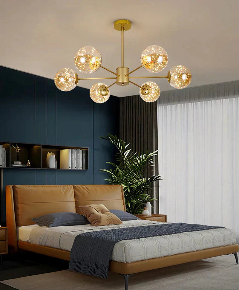 Chandelier multiple head configuration