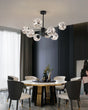Glass Ball Chandelier Iron Glass Construction